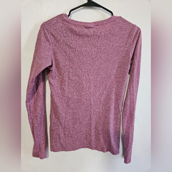 Bench purple long sleeve with logo front brand new work out run casual shirt sml - Picture 4 of 8